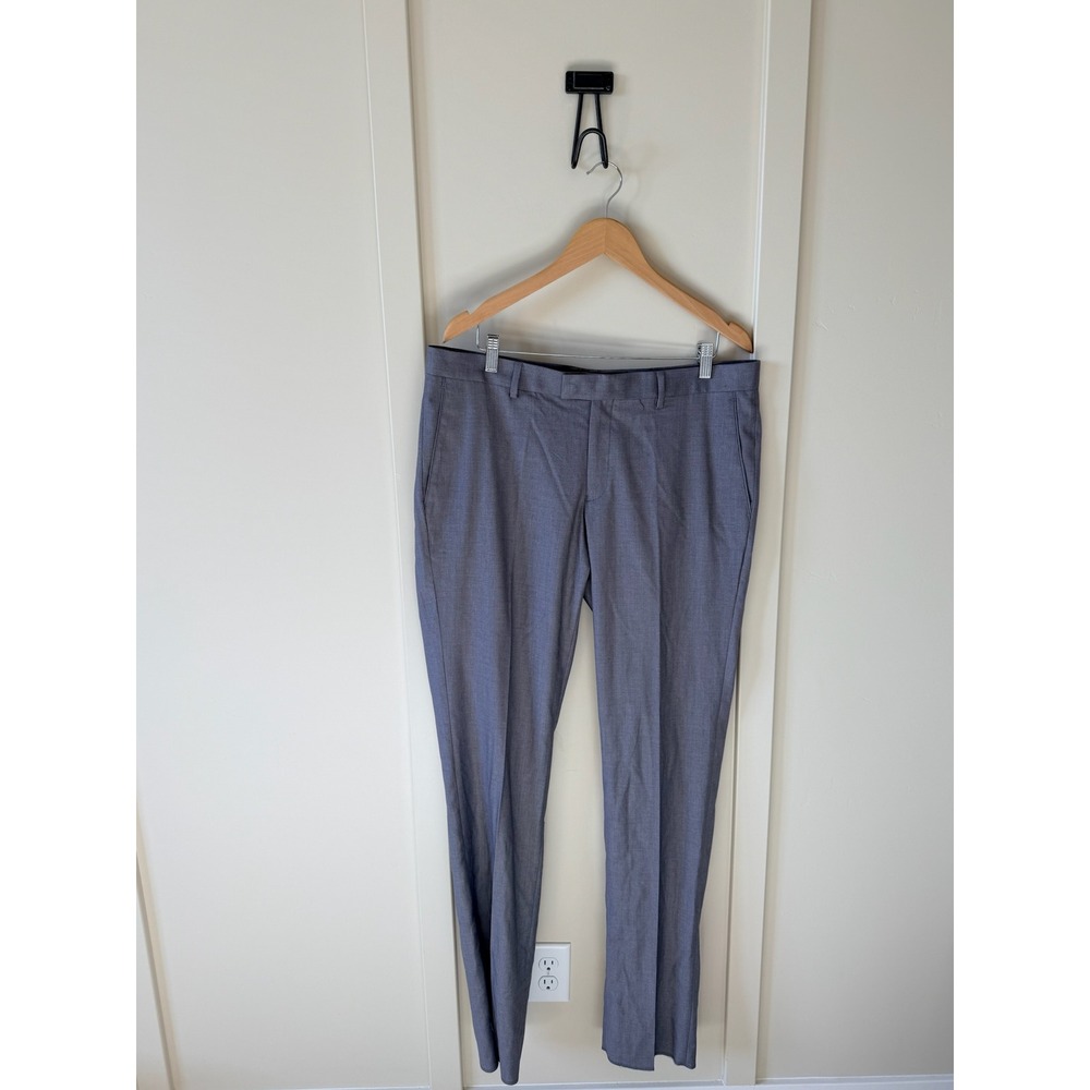 Soul of London Mens Grey Dress Pants  Tailored Trousers Heather Grey 37R